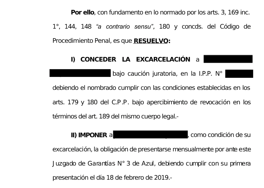 Resolución: libertad asistida en ejecución penal